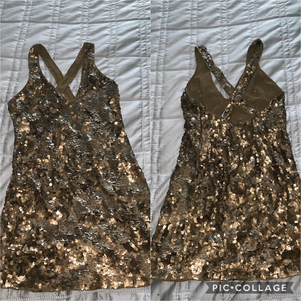 Brown sequence dress